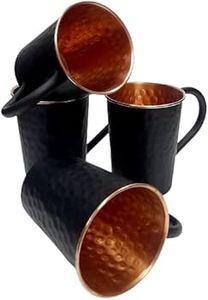 <b>Copper</b> Heritage <b>Cup</b> Modern Lozenge Effect 380Ml High demand Single <b>Cup</b> with Handle for Party, Home & Office Use - Product Image 2