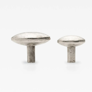 Tiradores de latón macizo con forma de almendra, duraderos, para cajones y gabinetes - Product Image 2