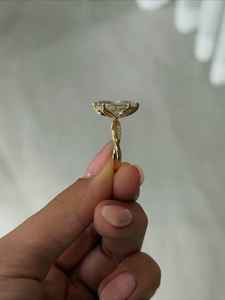 Anillos Elegantes de Plata de Ley con Baño de Rodio, Moissanita de Corte Marquesa de 1.5 CT, Libres de Níquel y Plomo, para Mujer, Anillos de Compromiso - Product Image 3