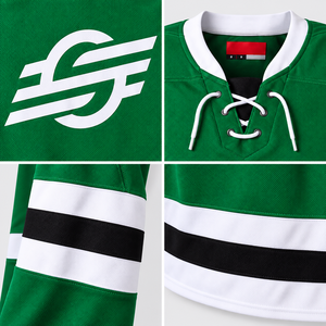 Maillot de hockey sur glace réversible imprimé par transfert thermique 100 % polyester de haute qualité 220g pour adultes hommes grandes tailles anti-UV personnalisé OEM - Product Image 5