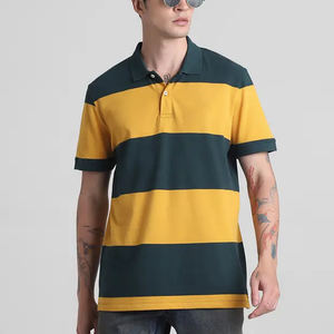 Produit tendance du moment : Chemises polo pour hommes en tissu tricoté, couleur unie, manches courtes, pour adultes - Product Image 1