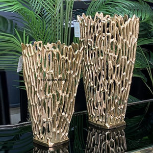 Nordic Ins <b>Handbag</b> Looking Aluminum Metal <b>Gold</b> Antique Finish Flower Ware Arrangement Model Room Decoration Flower Vase - Product Image 6