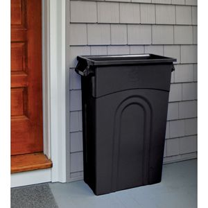 Contenitore per rifiuti in plastica resistente da 23 galloni, nero - 1 pezzo - Product Image 6