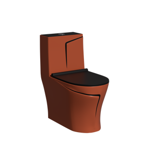WC moderne monobloc à poser au sol en céramique allongé avec chasse d'eau Tornado, fermeture douce, écologique et facile à nettoyer - Product Image 4