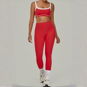 Ensembles pour femmes, ensemble 2 pièces, taille haute, effet push-up, soutien-gorge de sport avec rembourrage amovible, pantalon de sport, leggings de fitness, course à pied, entraînement, gym - Product Image 2