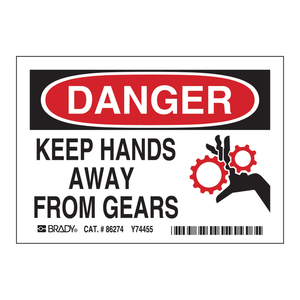 Périlleux danger : Étiquettes de sécurité pour machines industrielles – Gardez les mains éloignées des engrenages - Product Image 3
