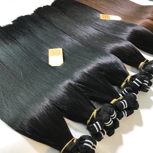 Vietnamese Raw Bone Straight Virgin Cuticle Aligned <b>Hair</b> Bundles Unprocessed Double Weft Machine <b>Hair</b> Extensions Wholesale - Product Image 2