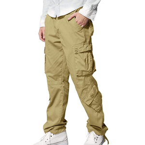 Pantalones Cargo Casuales de Lona 100% Algodón para Hombre, de Alta Calidad, con Logotipo Personalizado, Otoño 2024, 4 Bolsillos, Venta al Por Mayor - Product Image 1