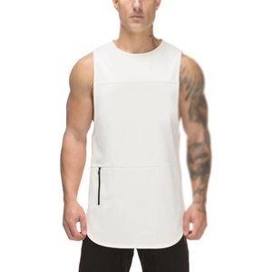 Top marque hommes fermeture éclair sans manches été coton débardeurs respirant serré gymnastique sous-vêtements pour musculation Fitness fermeture éclair - Product Image 1