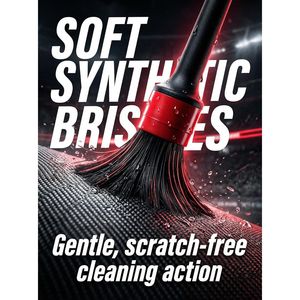 Cepillo para Llantas de Mango Corto con Cerdas Suaves, Kit de Lavado de Autos para Llantas y Neumáticos, Incluye Cepillo para Detalles Interiores y Rejillas de Ventilación - Product Image 6