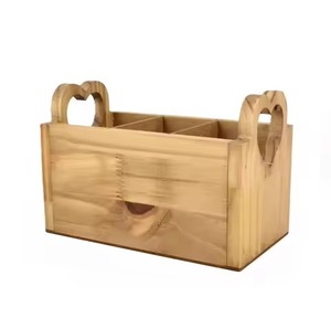 Nouvel Arrivage : Organisateur en Bois Fait Main à Compartiments pour Ustensiles de Cuisine et Outils d'Artisanat – Idéal pour l'Organisation Domestique - Product Image 1