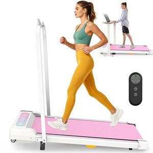 Tapis Roulant Portatile Sotto Scrivania con Inclinazione, Telecomando, Display LED, Pieghevole Manualmente, Design Curvo - Product Image 1