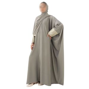 Abaya imprimée florale en soie satinée de luxe, tenue de soirée, mode modeste, fournisseur en gros, abaya pour femmes - Product Image 5