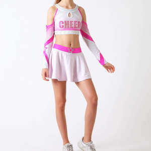 Uniforme de cheerleading pour femmes de taille adulte, en polyester respirant et léger, de haute qualité, sur mesure avec logo, couleurs et marque personnalisés - Product Image 1