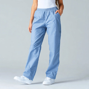 Wholesale Knitted 100% Cotton Scrub Pants for Medical Hospital Use Breathable Comfortable with Pockets Customized Color - Product Image 3