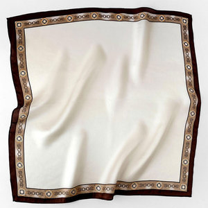 Silk Scarf Elegant Square Shape With Soft Fabric For Daily Outfit And Hair Styling Silk Scarf - Product Image 5