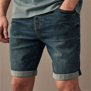 กางเกงขาสั้นผ้าเดนิมสำหรับผู้ชายกางเกงขาสั้นลำลองสำหรับฤดูร้อนสไตล์ฮิปฮอปฟอกสีอ่อนและเข้ม - Product Image 6