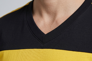 T-shirt décontracté pour homme à col en V, streetwear, manches courtes, 100% coton polyester, t-shirt à col en V pour homme - Product Image 4