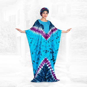 Caftán Farasha de Rayón con Panel de Pecho Adornado, Estilo Modesto para Eid, Silueta Amplia y Fluida, Largo hasta el Suelo, Efecto Dramático - Product Image 1