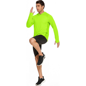 Sweat à capuche sport à manches longues pour homme, coupe classique, coton et polyester, pull-over pour la gym, l'entraînement, la course à pied, usage quotidien - Product Image 5