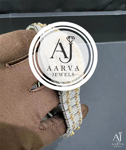 Reloj de Pulsera Mecánico Analógico de Acero Inoxidable con Esfera de Zafiro, Incrustaciones de Piedras Preciosas en Dos Tonos, Edición Limitada de Lujo para Mujer, Regalo - Product Image 3