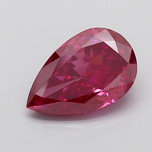 Bague de fiançailles en diamant de laboratoire de forme poire, couleur rouge vif fantaisie, clarté VS 1, certifiée IGI, bijoux fins de qualité supérieure - Product Image 3