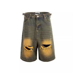 Jeans Cortos de Hombre, Diseño Personalizado de Fábrica, 100% Algodón, Estilo Urbano - Product Image 2