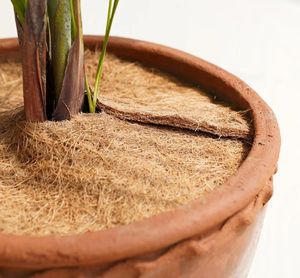 Coconut Fiber Mulch <b>Mat</b> <b>Round</b> with Hole Simple Modern Design for Tree Base Protection Garden Use - Product Image 3