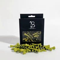 Accessoires de golf personnalisés, tee de golf en bois de 70 mm, peinture colorée unique, tees de golf personnalisés