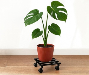 Carro Metálico Reforzado con Rejilla para Plantas con Ruedas Bloqueables, Base para Macetas, Venta al por Mayor de Trellises - Product Image 4