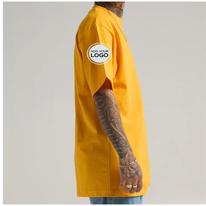 เสื้อยืดโอเวอร์ไซส์ผ้าคอตตอนหนา 300 GSM พิมพ์โลโก้ได้ตามต้องการ ทรงบ็อกซี่ ใส่ได้ทั้งชายและหญิง สไตล์สตรีทแวร์ - Product Image 1