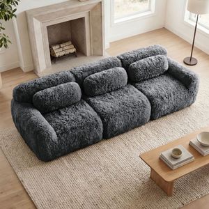 Divano Componibile Ergonomico in Tessuto Morbido e Soffice, Design Modulare a Compressione Totale, per Soggiorno - Product Image 2