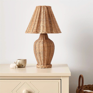 Luxury Rattan <b>Table</b> Lampshade Elegant Decorative Lamp <b>Cover</b> For Living Room Bedroom Decor - Product Image 1