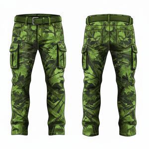Pantalones Cargo de Camuflaje de Algodón Personalizados con Etiqueta Privada para Hombre, para Actividades al Aire Libre, Estilo Urbano, Cintura Alta, Color Personalizado - Product Image 5