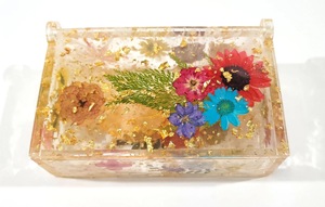 Eco-Friendly Handmade Resin Rectangle <b>Box</b> <b>for</b> Gift Jewelry Storage-Modern Christmas Design Soft Interior <b>for</b> Delicate Items Feng - Product Image 1