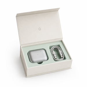 Boîte cadeau magnétique en carton rigide personnalisée, texture fine, gaufrage à sec, électronique OEM - Product Image 1