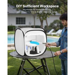 Tenda Portatile Pop-Up per Verniciatura con Porta a Rete 15,94 X 15,94 X 16,9 Pollici, Tende per Verniciatura a Spruzzo per Lavori in Movimento - Product Image 4