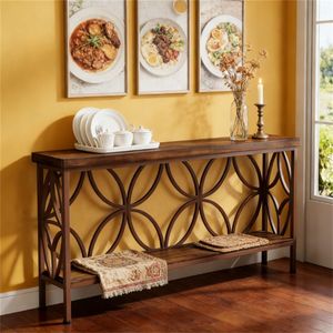 Consolle con Vano Portaoggetti per Divano, Ingresso o Uso Esterno - Product Image 2