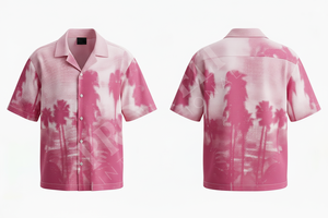 Chemise décontractée d'été à manches courtes, personnalisée avec impression par sublimation, légère, idéale pour les vacances à la plage - Product Image 5