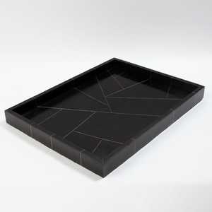 Bandeja para Servir Hielo de Metal Negro Premium, Moderna, Antiadherente, Ecológica, con Diseño Floral, Linea Exports Inc LE-F11139 - Product Image 4