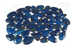Cabochons d'azurite naturelle de haute qualité, pierres précieuses en vrac pour la fabrication de bijoux, pierres de guérison, vente en gros, formes personnalisées - Product Image 6