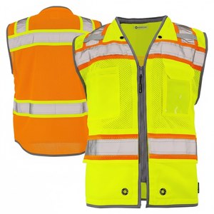 Chaleco Reflectante de Alta Visibilidad Personalizable, Chaleco de Seguridad de Poliéster con Luz LED Intermitente, Personalización de Patrón y Logotipo - Product Image 1