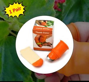 Couteau à pouce en silicone DIY OEM avec protège-doigts, lame légère en acier inoxydable pour la cueillette de fruits et la récolte de légumes - Product Image 2