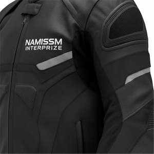 Blouson de moto unisexe pour la course avec protections, design imprimé, imperméable et coupe-vent en cuir Cordura - Product Image 5