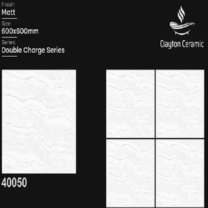 Azulejos de Porcelana Mate de Lujo CLAYTON CERAMIC para Piso y Pared, 600x600mm, Antideslizantes, Resistentes al Ácido, Hechos en Gujarat, India - Product Image 2