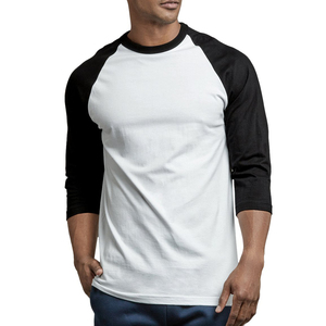 Breathable Athletic Mens Raglan Sleeve T-shirt Quick Dry Two Tone <b>Baseball</b> Tee Workout Activewear Custom Logo Sports Clothing - Product Image 1