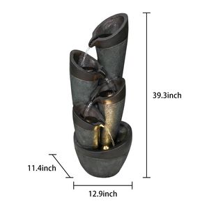 Fontana da Giardino per Interni/Esterni da 100 cm con Luci LED per Decorazione Casa e Giardino - Product Image 5