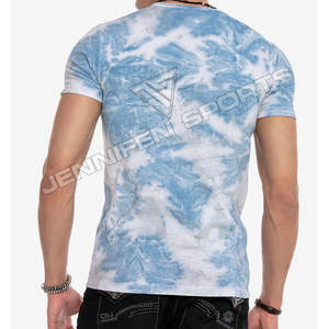 T-shirt Homme Nouvelle Collection Été Tendance Marque Tie-Dye 100% Coton Tricoté Écologique Couleur Unie Manches Courtes Coupe Classique Vente en Gros - Product Image 6