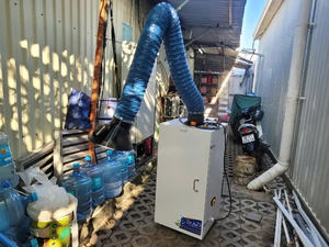 Extracteur de fumée de soudage industriel KH-3600 Plus 2,2 kW 3600 m3/h Éliminateur de fumée pour machine laser Doubles hottes Haute efficacité - Product Image 4