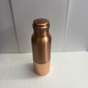 Premium Handcrafted Two-tone Copper Water Bottle Ayurvedic Wellness Bottle for Home Yoga and Travel - Product Image 3
